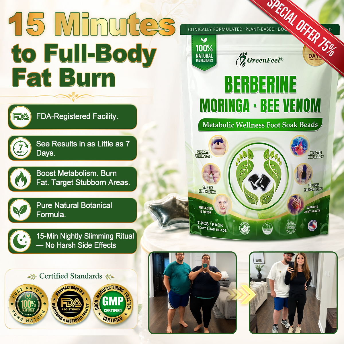 🇺🇸👩‍⚕️𝐎𝐟𝐟𝐢𝐜𝐢𝐚𝐥 𝐁𝐫𝐚𝐧𝐝 𝐒𝐭𝐨𝐫𝐞 |🌿𝑮𝒓𝒆𝒆𝒏𝑭𝒆𝒆𝒍® 𝑩𝒆𝒓𝒃𝒆𝒓𝒊𝒏𝒆 𝑴𝒐𝒓𝒊𝒏𝒈𝒂- 𝑩𝒆𝒆 𝑽𝒆𝒏𝒐𝒎 Metabolic Wellness Foot Soak Beads