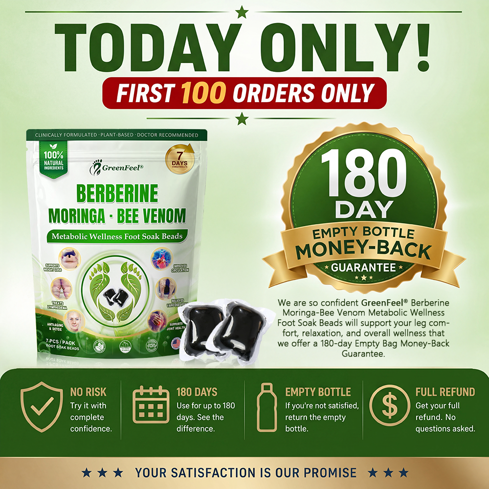 🇺🇸👩‍⚕️𝐎𝐟𝐟𝐢𝐜𝐢𝐚𝐥 𝐁𝐫𝐚𝐧𝐝 𝐒𝐭𝐨𝐫𝐞 |🌿𝑮𝒓𝒆𝒆𝒏𝑭𝒆𝒆𝒍® 𝑩𝒆𝒓𝒃𝒆𝒓𝒊𝒏𝒆 𝑴𝒐𝒓𝒊𝒏𝒈𝒂- 𝑩𝒆𝒆 𝑽𝒆𝒏𝒐𝒎 Metabolic Wellness Foot Soak Beads