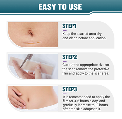 Icystar®Tranexamic Acid silicone scar sheets——Fade Scars · Brighten Dark Spots · Firm Loose Skin
